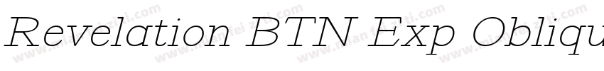 Revelation BTN Exp Oblique字体转换